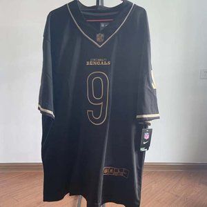 Nike Mens Cincinnati Bengals Joe Burrow #9 Black Game Jersey